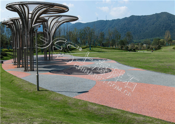 膠粘石透水混凝土 膠粘石透水混凝土