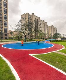 上海浦東祝橋紅色透水混凝土項目