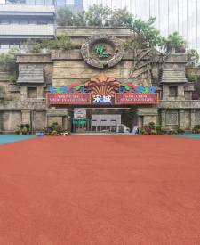 上海宋城彩色透水瀝青項目