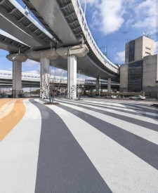 上海中環(huán)橋彩色透水混凝土項(xiàng)目