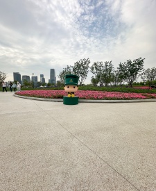 上海前灘花展礫石路面項目